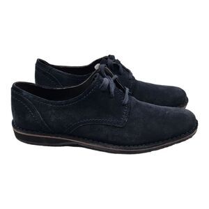 John‎ Varvatos Suede Loafer Lace up - Navy Blue Shoes - Men's Size 10.5